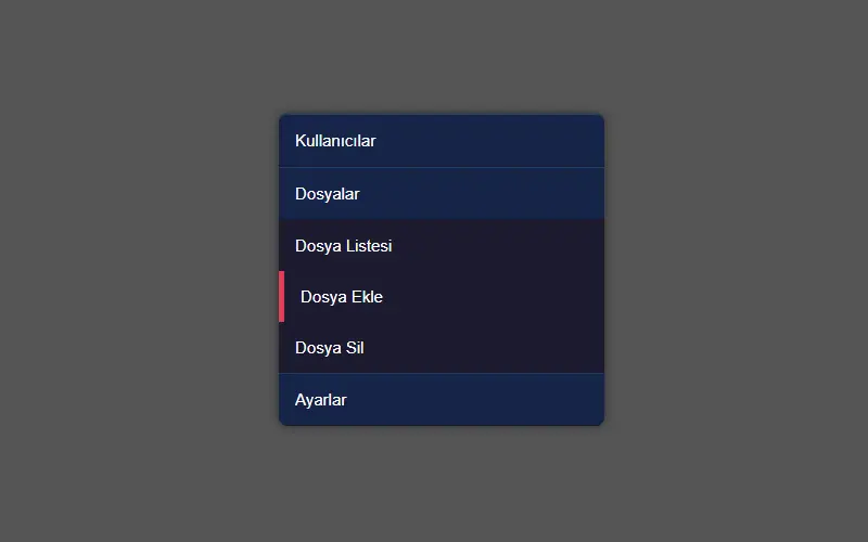 Pure CSS Accordion Menu