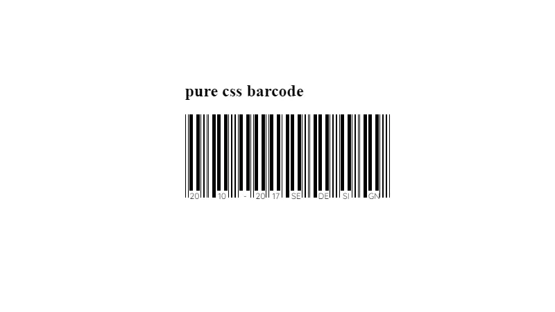 Pure CSS Barcode