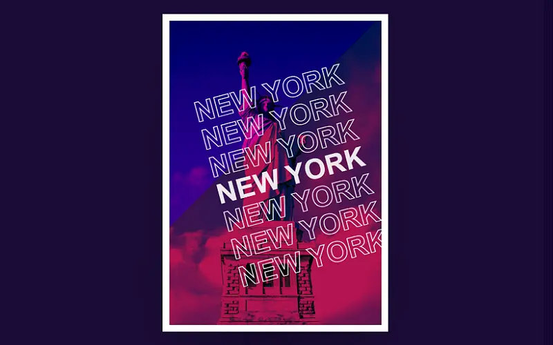 Start Spreading The News — New York Poster: CSS Text-Stroke Examples