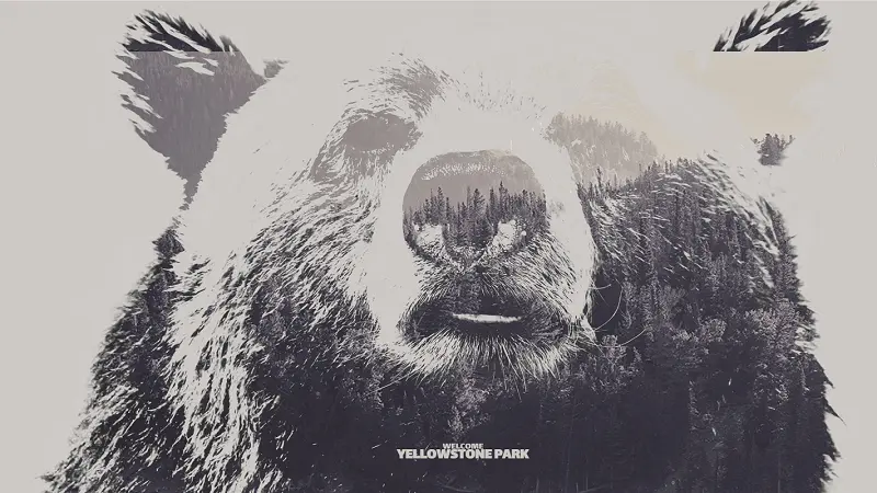 CSS Double Exposure Effect – Yellowstone Park