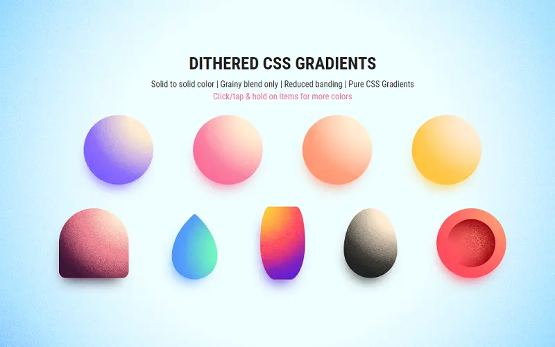 Dither Dissolve CSS Gradients