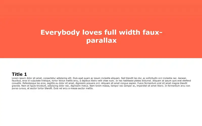 Full Width Faux-Parallax Divs