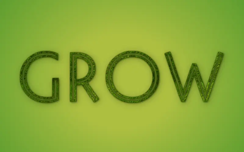 Growing Grassy Text with Variable Fonts