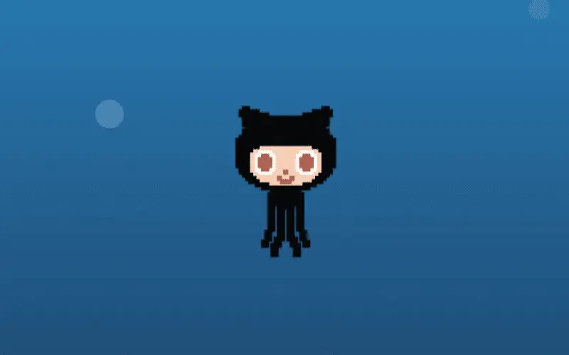 Octocat Sprite Swimming In The Ocean