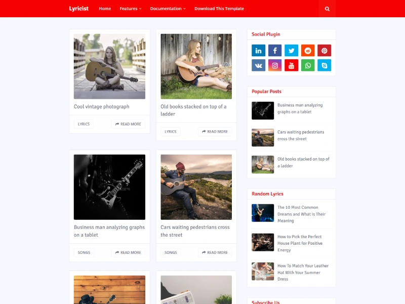 Lyricist - new blogger themes