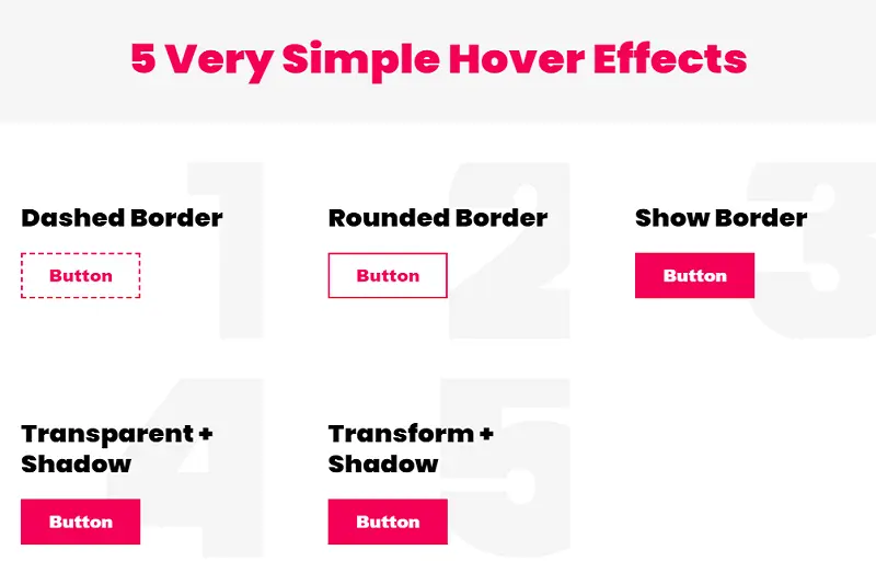 5 Very Simple Hover Effects
