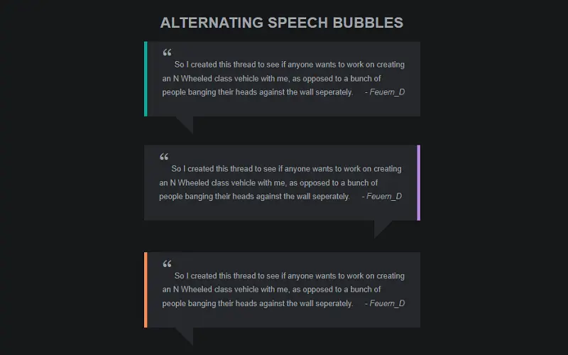 Alternating Speech Bubbles
