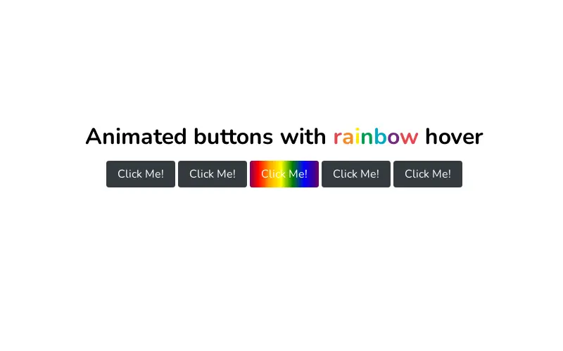 Animated Button With Rainbow Hover