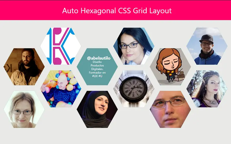 Auto Hexagonal CSS Grid Layout