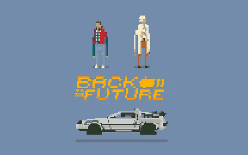 Back to the Future Pixel Art