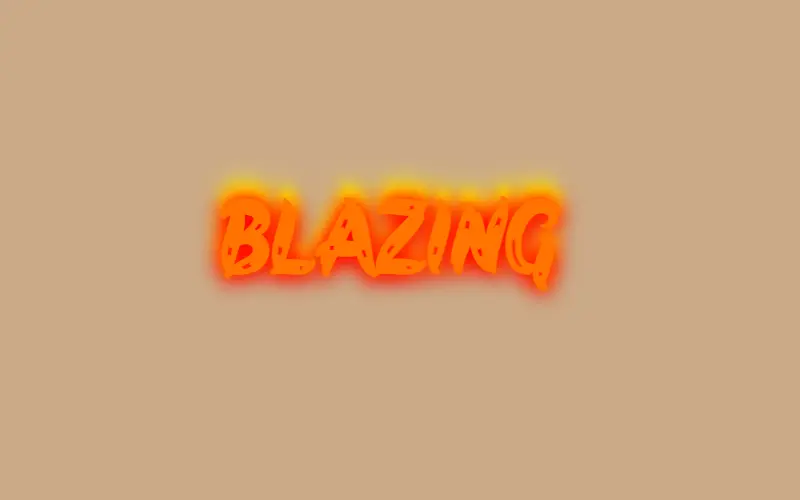 Blazing Fire: CSS Glow Text Effect
