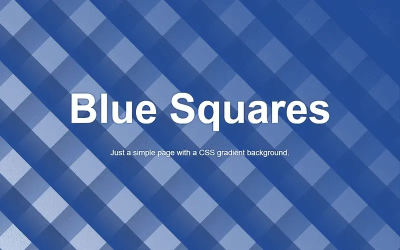Blue Squares: CSS Background Patterns