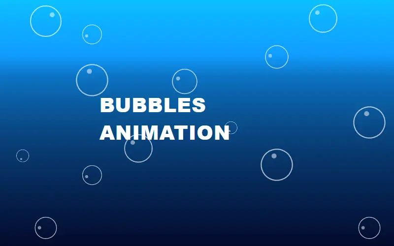 Bubble Background Animation
