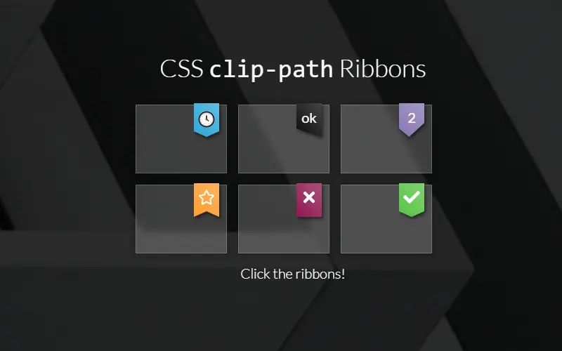 CSS Clip-Path Ribbons