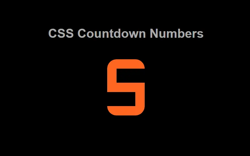 CSS Countdown Numbers