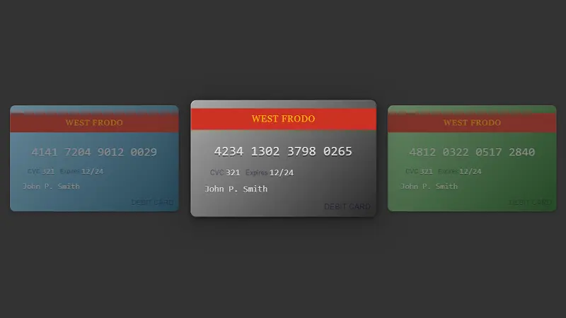 CSS Credit Card Template