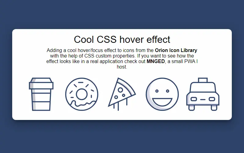 CSS Custom Property Hover Effects