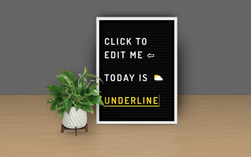 CSS Editable Letter Board