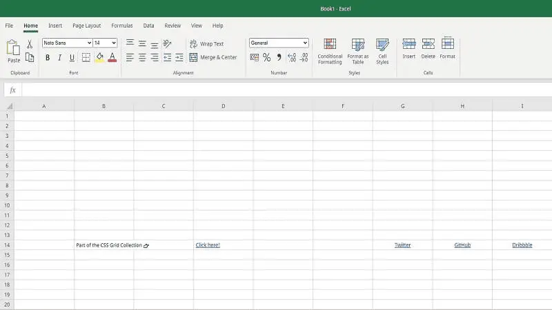 CSS Grid Excel Spreadsheet