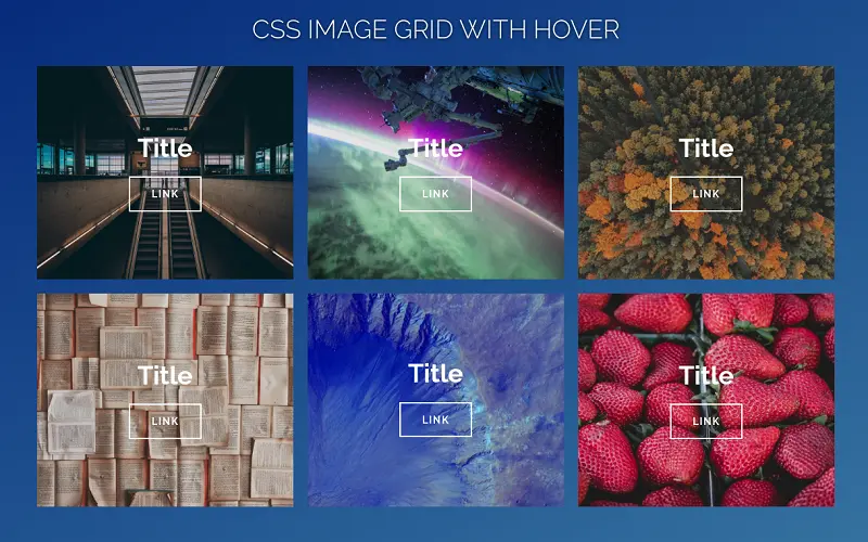 CSS Image Grid with Hover