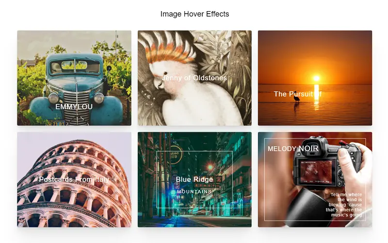 CSS Image Hover Effects