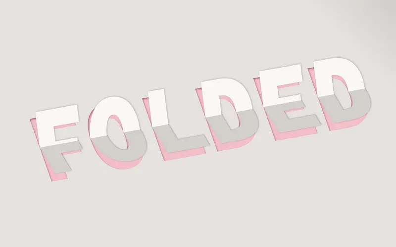 CSS Only 3D Paper Fold Text Effect