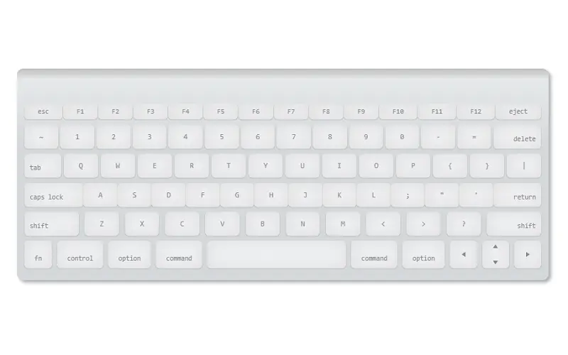 CSS-Only Mac Keyboard
