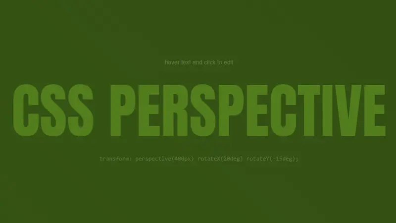 CSS Perspective