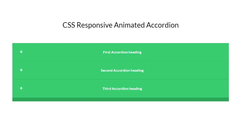 CSS Responsive Animated Accordion