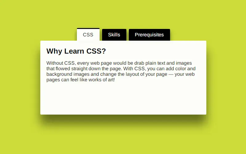 CSS Tab