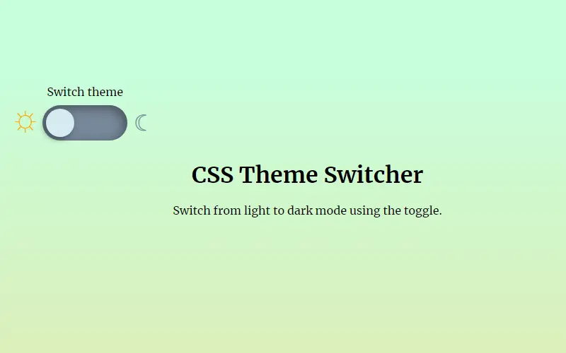 CSS Theme Switcher