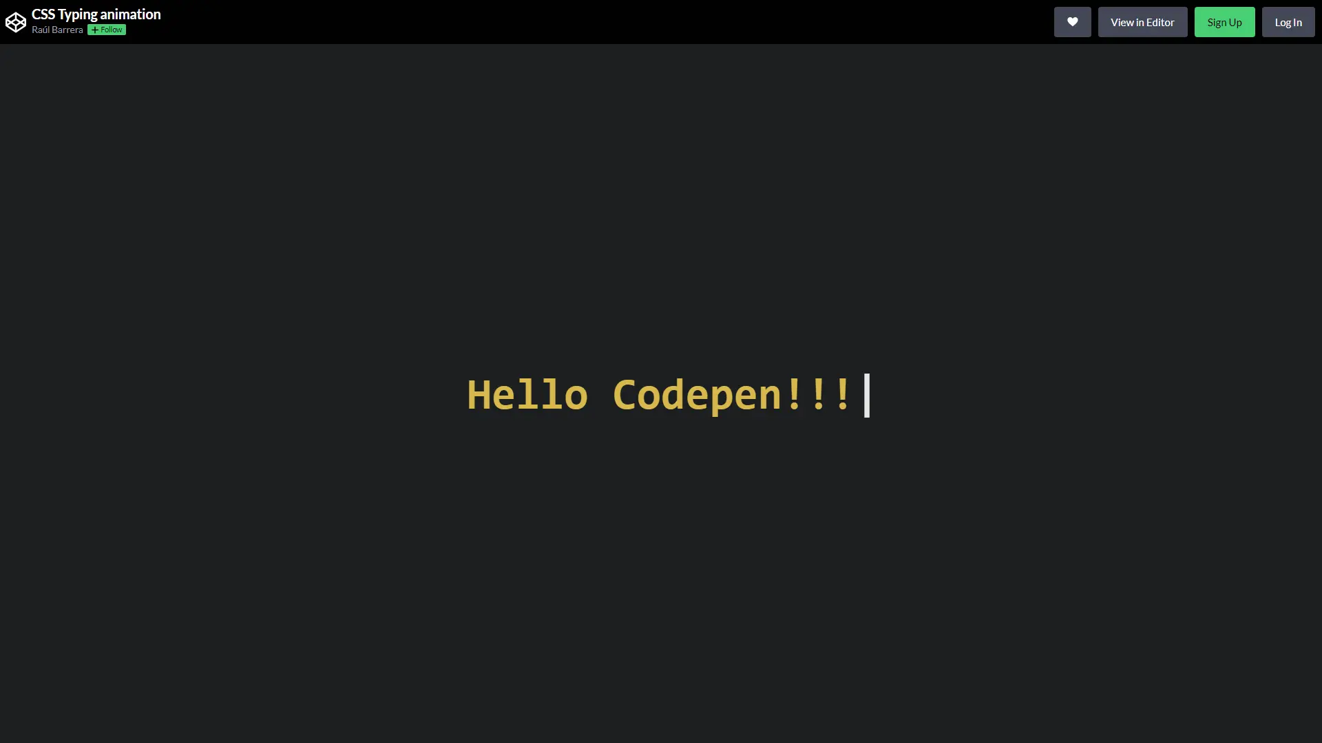 CSS Typing Animation