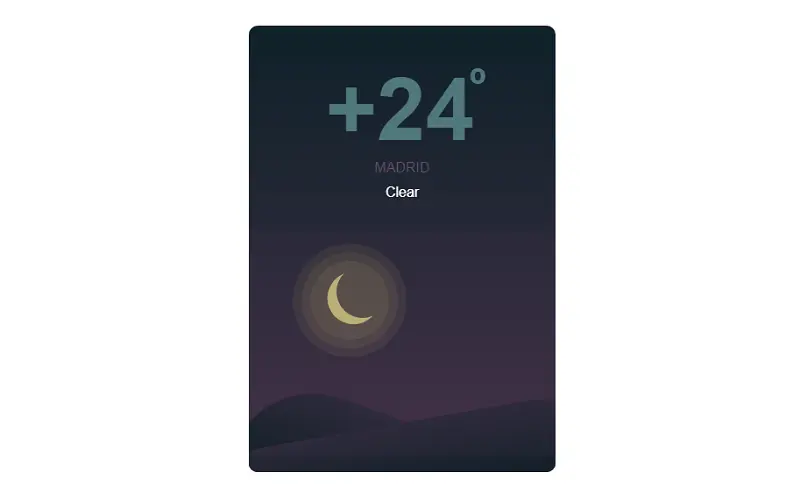 CSS Weather Animation