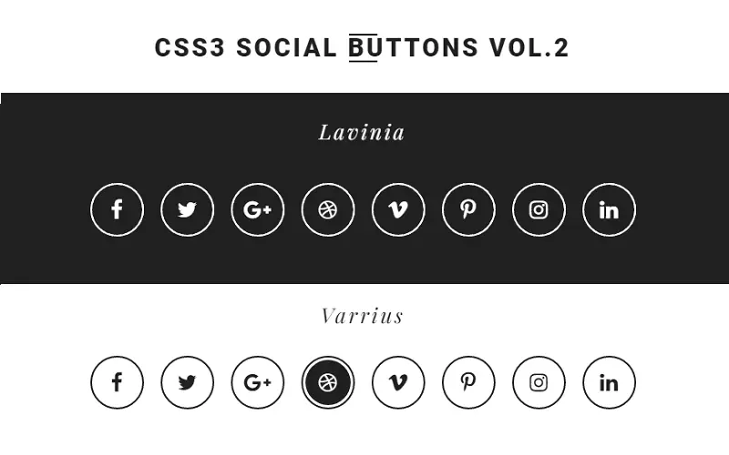 CSS3 Social Buttons