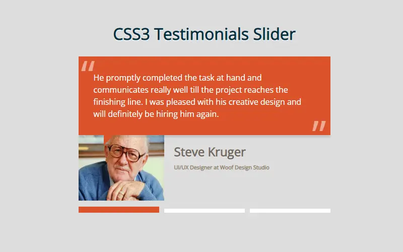 CSS3 Testimonials Slider