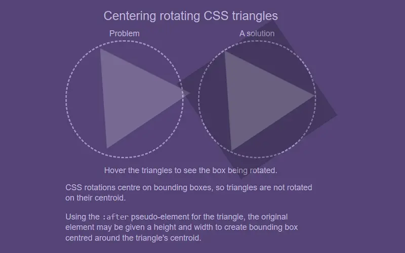 Centroid-Centred CSS Triangle