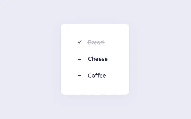 Checklist Animation – Only CSS