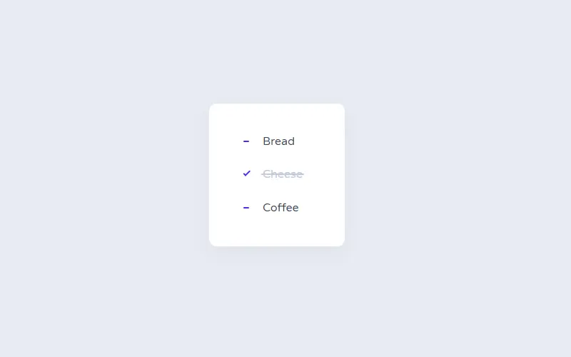 Checklist Animation – Only CSS