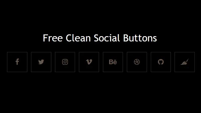 Clean Social Buttons