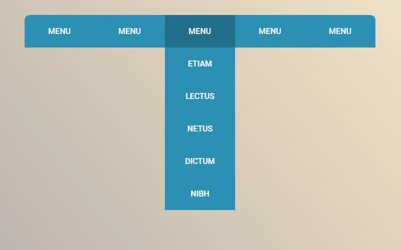 Cool Dropdown Menu Effects Pure CSS