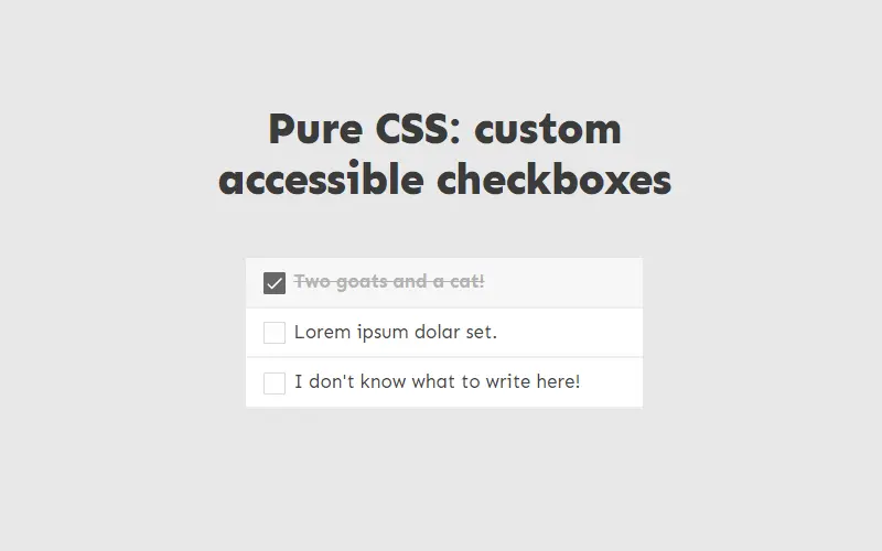 Custom Accessible Checkboxes
