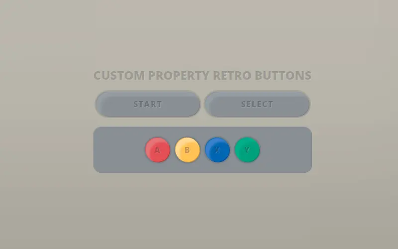 Custom Property Retro Buttons