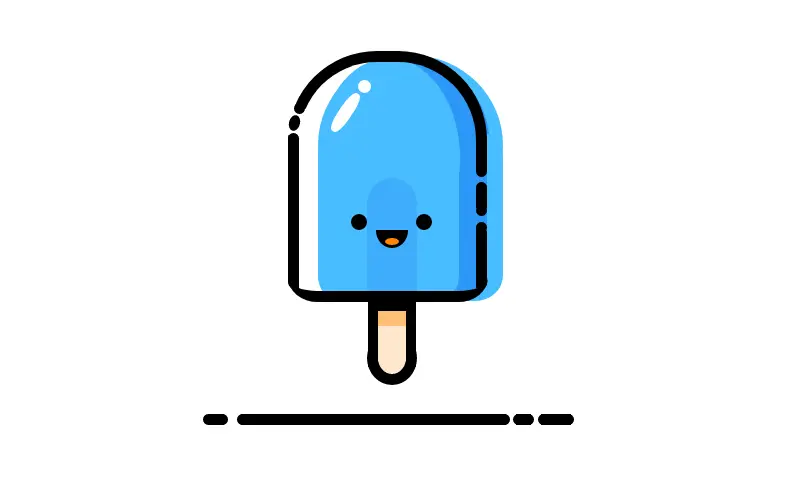 Cute Ice CSS Illustration