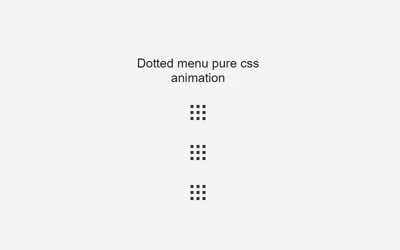 Dotted Menu Pure CSS