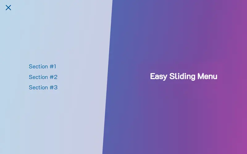 Easy Sliding Menu With Animated Button