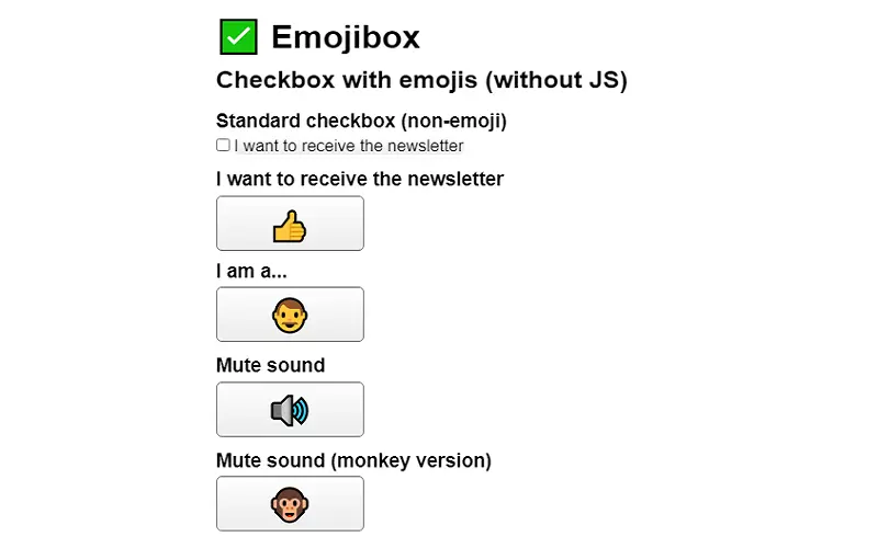 Emojibox – Checkbox With Emojis