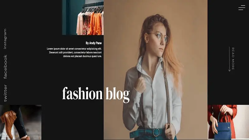 Fashion Blog Assymetrical Layout