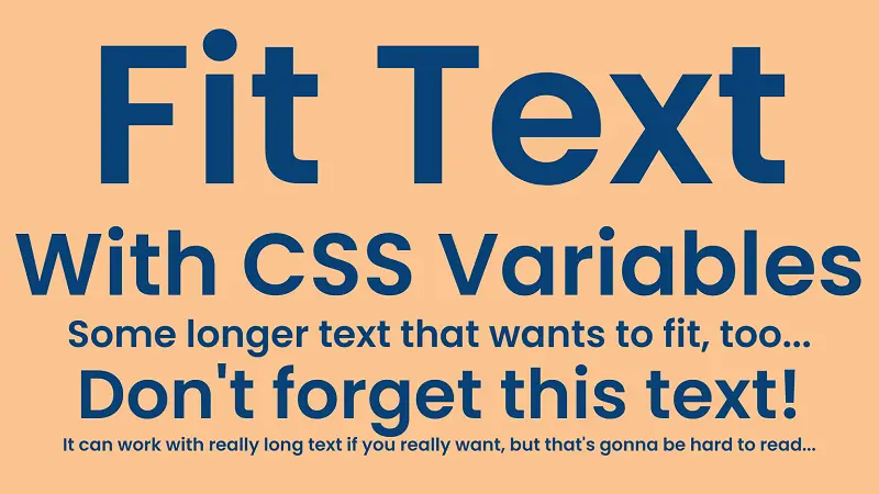 Fit Text With CSS Variables