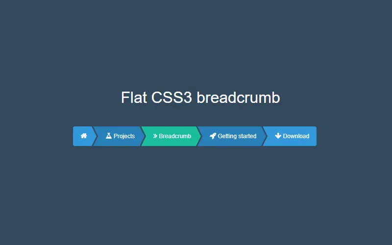 Flat CSS3 Breadcrumb