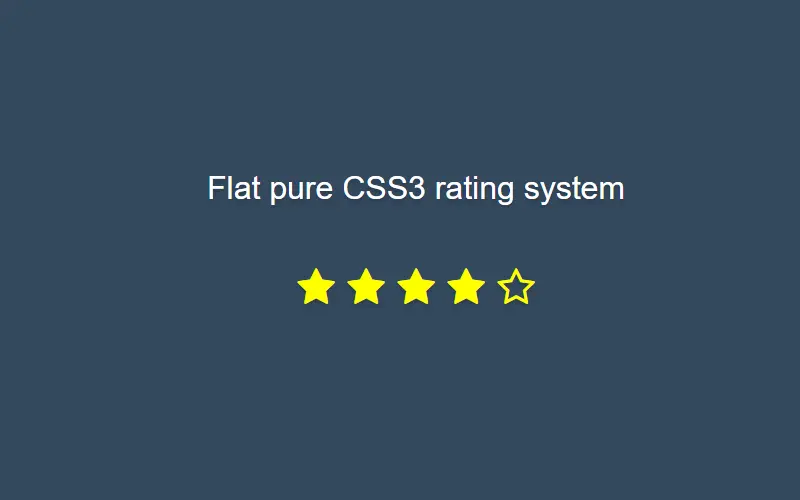 Flat CSS3 Rating System